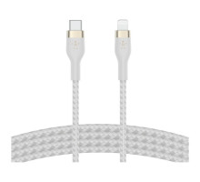 Дата кабель USB-С to Lightning 1.0m BRAIDED SILICONE white Belkin (CAA011BT1MWH)