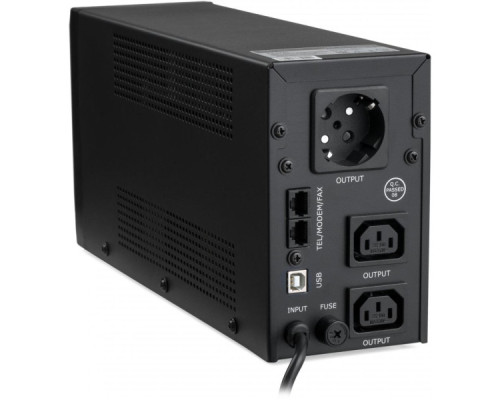 Пристрій безперебійного живлення Vinga LED 650VA metal case with USB (VPE-650PRMU)