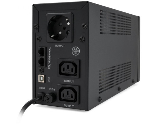 Пристрій безперебійного живлення Vinga LED 650VA metal case with USB (VPE-650PRMU)