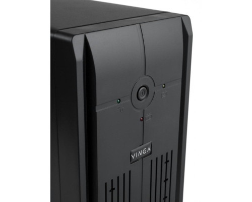 Пристрій безперебійного живлення Vinga LED 650VA metal case with USB (VPE-650PRMU)