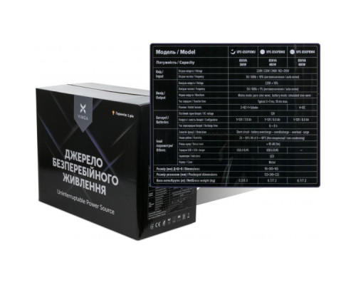 Пристрій безперебійного живлення Vinga LED 650VA metal case with USB (VPE-650PRMU)