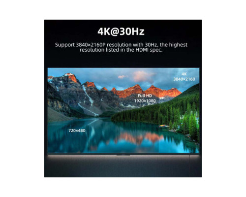 Кабель мультимедійний USB-C to HDMI M 3.0m V1.4 4K30Hz Cabletime (CA915378)