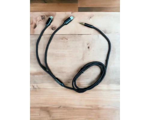 Кабель мультимедійний MH-232 AUX 3.5mm - USB Type-C - Lightning XoKo (XK-MH-232) Кабель мультимедійний MH-232 AUX 3.5mm - USB Type-C - Lightning XoKo (XK-MH-232)