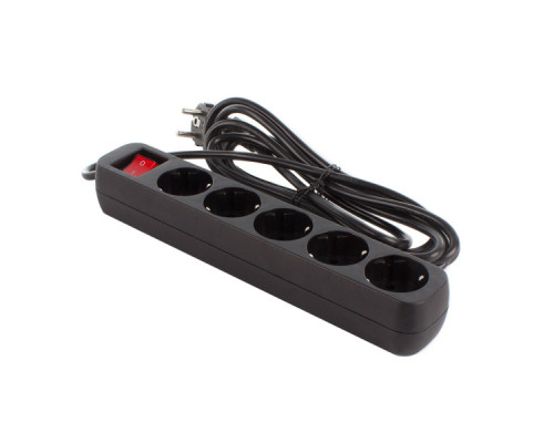 Мережевий фільтр живлення ColorWay CW-PSEA53BK, 5 розеток/ 3M black (CW-PSEA53BK)