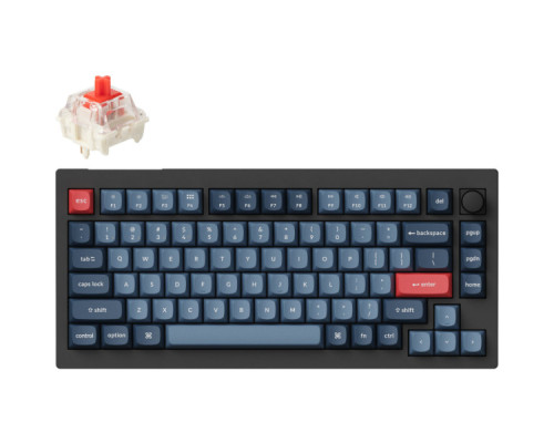 Клавіатура Keychron V1 Max Gateron Jupiter Red QMK Hot-swap Wireless/Bluetooth/USB UA Black (V1MD1_KEYCHRON)