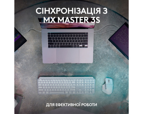 Клавіатура Logitech MX Keys S Plus Palmrest Wireless UA Graphite (920-011589)