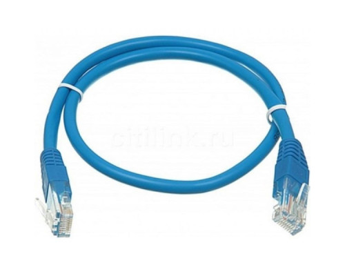 Патч-корд 0.5м, UTP, cat.5e, CU, 24AWG, blue Kingda (KD-PAUT3050BU)