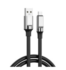 Дата кабель USB 2.0 AM to USB-C 1.0m 6A silicone black XO (NB251_C_Black)