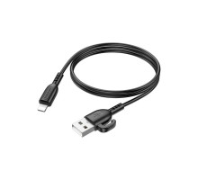Дата кабель USB 2.0 AM to Lightning 1.0m 2.4A PVC BX91 black BOROFONE (6974443389883)