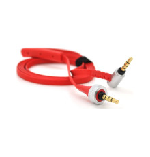 Кабель мультимедійний 3.5mm M to 3.5mm M 1.0m flat red Voltronic (YT-AUXSY(M)/(M)-1-R)