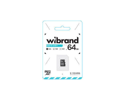 Карта пам'яті Wibrand 64GB mictoSD class 10 UHS-I (WICDXU1/64GB)