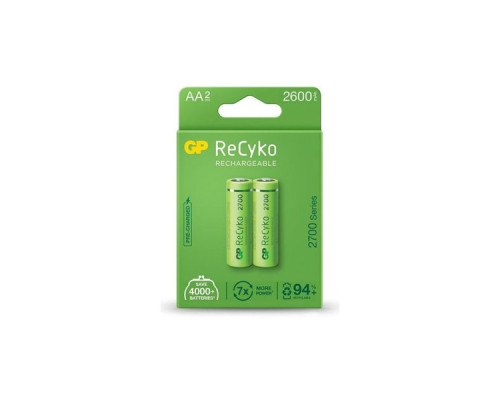 Акумулятор Gp AA R6 ReCyko battery 2600mAh AA (2700Series, 2 battery pack) (270ААHCE-EB2(Recyko) / 4891199186370)