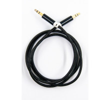 Кабель мультимедійний 3.5mm M to 3.5mm M 1.0m black Dengos (AUDIO-PLS-UG-BLACK)