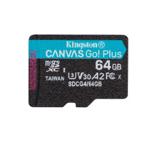 Карта пам'яті Kingston 64GB microSDXC сlass 10 UHS-I U3 V30 A2 Canvas Go Plus G4 (SDCG4/64GBSP) Карта пам'яті Kingston 64GB microSDXC сlass 10 UHS-I U3 V30 A2 Canvas Go Plus G4 (SDCG4/64GBSP)