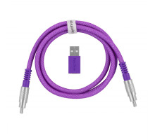 Дата кабель USB-C + USB A to USB-C 1.0m Double-Sleeved Geek purple Keychron (CAB23_KEYCHRON)