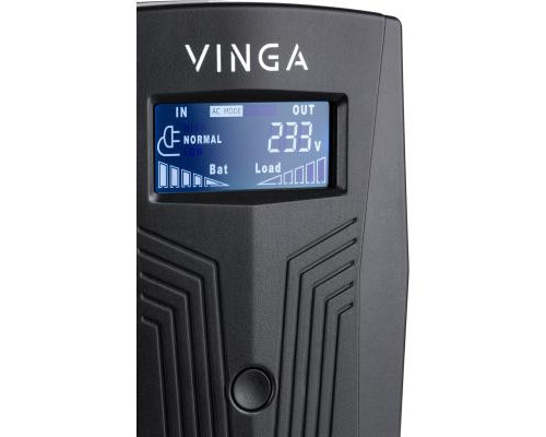 Пристрій безперебійного живлення Vinga LCD 800VA plastic case (VPC-800P)