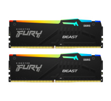 Модуль пам'яті для комп'ютера DDR5 32GB (2x16GB) 6000 MHz Beast RGB Kingston Fury (ex.HyperX) (KF560C30BBAK2-32)