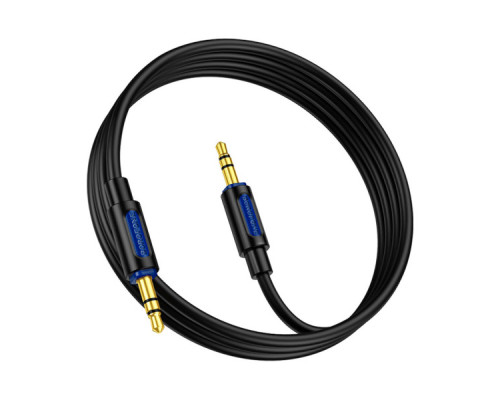 Кабель мультимедійний 3.5mm M to 3.5mm M 1.0m silicone black BOROFONE (6941991114373)