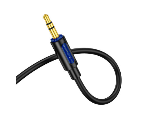 Кабель мультимедійний 3.5mm M to 3.5mm M 1.0m silicone black BOROFONE (6941991114373)
