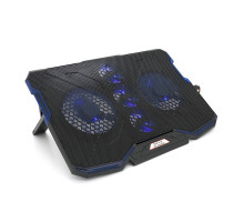 Підставка до ноутбука IceCoorel 10-15.6", 2*140mm + 3*70mm 1400 RPM, 2*USB, 410x290x26mm, Blue (A2)