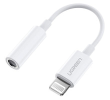 Перехідник Lightning to 3.5 mm 0.1m Headphone Jack Adapter Model US212 white Ugreen (30759)
