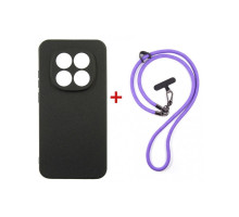 Чохол до мобільного телефона Dengos Case + Cross-body Strap Xiaomi Redmi Note 15 Pro 4G Black+Purple (DG-KM-CCRB-38)