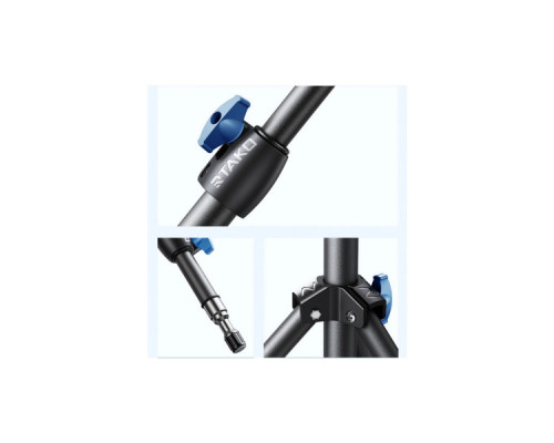 Штатив RTAKO ZJ-ZB01 55CM Matte Finish Carbon Steel Tripod Black (6930539528246)