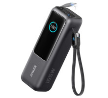 Батарея універсальна Anker 25000mAh, 165W, PD/3/0, QC/3/0, Built-In Double USB-C Cables, black (A1695H11)