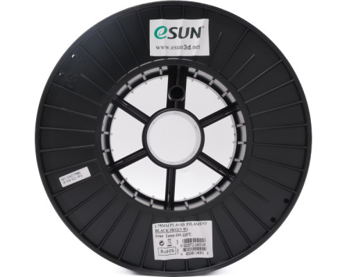 Пластик для 3D-принтера eSUN PLA+ 1.75мм, 3кг, Black (PLA+175B3)