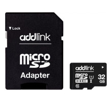Карта пам'яті AddLink 32GB microSDHC class 10 UHS-I U1 (ad32GBMSH310A)