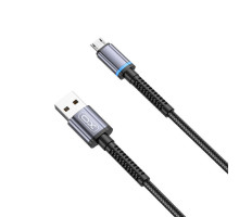 Дата кабель USB 2.0 AM to Micro 5P 1.0m 2.4A black XO (NB215-M-BK)