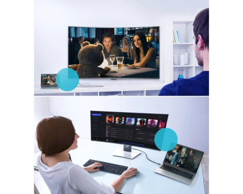 Кабель мультимедійний USB 3.1 Type-C to DisplayPort 1.8m V1.4 Thunderbolt 3 4K60Hz PVC Choetech (XCP-1803)