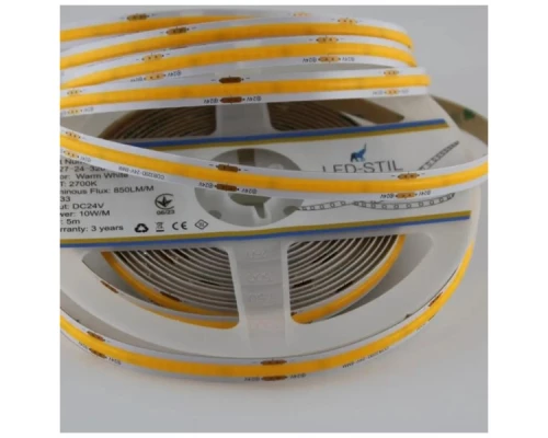 Світлодіодна стрічка LED-STIL 2700K 10 Вт/м COB 320 діодів IP33 24 Вольта 850 lm тепле світло (UC27-24-320-8-90) Світлодіодна стрічка LED-STIL 2700K 10 Вт/м COB 320 діодів IP33 24 Вольта 850 lm тепле світло (UC27-24-320-8-90)
