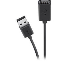 Дата кабель USB 2.0 AM/AF 1.8m black Belkin (F3U153BT1.8M)