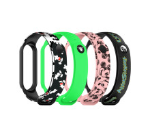 Ремінець до фітнес браслета Armorstandart комплект 4шт Xiaomi Mi Band 7/6/5 Cartoon hand-drawn (ARM59730)