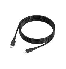 Дата кабель USB-C to USB-C 2.0m 60W Lenny silicone BX113 black BOROFONE (6941991115516)