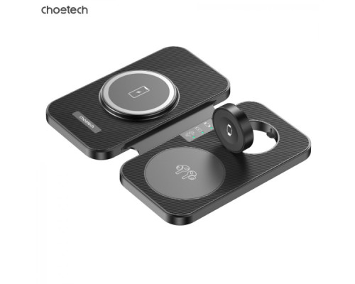 Зарядний пристрій Choetech Wireless magnetic 3-in-1 15W black (T616-F) Зарядний пристрій Choetech Wireless magnetic 3-in-1 15W black (T616-F)