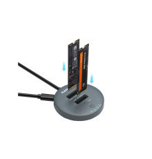 Док-станція для накопичувачів Maiwo 2*NVMe M.2 SSD to USB3.2 Gen2 USB-C 10Gbps (K3026P2 grey)