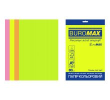 Папір Buromax А4, 80g, NEON, 4colors, 20sh, EUROMAX (BM.2721520E-99)