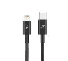 Дата кабель USB-C to Lightning 1.0m 60W black Grand-X (CL-08B)