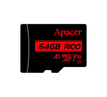 Карта пам'яті Apacer 64GB microSD class 10 UHS-I V10 A1 (AP64GMCSX10UB-RA)
