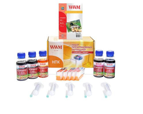 Комплект перезаправних картриджів WWM CANON MG5440/MG5540/MG6440 (RC.CLI451ARC)