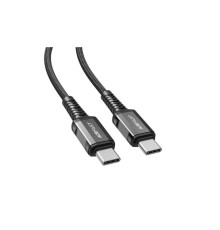 Дата кабель USB-C to USB-C 1.2m 3A nylon black Acefast (6974316280521)