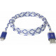 Дата кабель USB 2.0 AM to Micro 5P 1.0m BlueLED backlight Defender (87555)