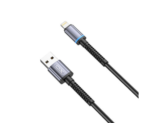 Дата кабель USB 2.0 AM to Lightning 1.0m 2.4A black XO (NB215-L-1-BK)