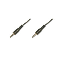 Кабель мультимедійний 3.5mm M to 3.5mm M 2.5m black Digitus (AK-510100-025-S)