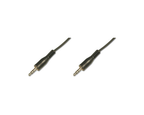 Кабель мультимедійний 3.5mm M to 3.5mm M 2.5m black Digitus (AK-510100-025-S)