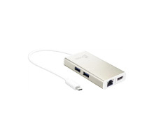 Концентратор J5create USB-C 5-in-1 2xUSB 3.0 + HDMI 4K + USB-C PD + RJ45 1000Mbps gray (JCA374-N)