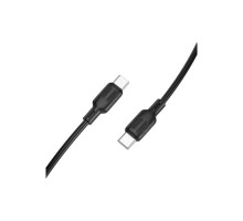 Дата кабель USB-C to USB-C 1.0m 60W silicone black BOROFONE (6941991115455)