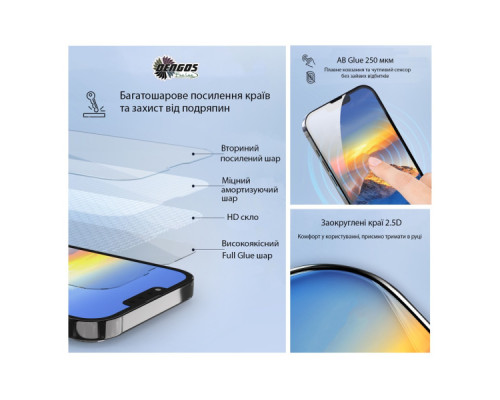 Скло захисне Dengos OPPO A6 Pro Black 2 pcs (DG-TG2P-94)